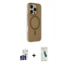 MARSİLYAN™- iPhone 16 Pro Max Kılıf Çekirdek Modern Prime - Şeffaf Pasifik Cam Ekran Koruyucu + Bilvis Titan Kamera Lens - TMGI