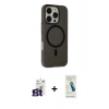 MARSİLYAN™- iPhone 16 Pro Max Kılıf Çekirdek Modern Prime - Şeffaf Pasifik Cam Ekran Koruyucu + Bilvis Titan Kamera Lens - TMGI