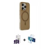MARSİLYAN™- iPhone 16 Pro Max Kılıf Çekirdek Modern Prime - Siyah 3D Antistatik Cam Ekran Koruyucu + Bilvis Titan Kamera Lens - GS