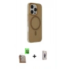 MARSİLYAN™- iPhone 16 Pro Max Kılıf Çekirdek Modern Prime - Siyah Bilvis 3D Cam Ekran Koruyucu + Raze Metal Kamera Lens - CLTM