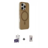 MARSİLYAN™- iPhone 16 Pro Max Kılıf Çekirdek Modern Prime - Siyah Bilvis 3D Cam Ekran Koruyucu + Bilvis Titan Kamera Lens - TMGI