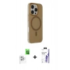 MARSİLYAN™- iPhone 16 Pro Max Kılıf Çekirdek Modern Prime - Siyah Bilvis 3X AR HD Cam Ekran Koruyucu + Raze Metal Kamera Lens - BZ