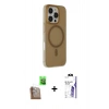 MARSİLYAN™- iPhone 16 Pro Max Kılıf Çekirdek Modern Prime - Siyah Bilvis 3X AR HD Cam Ekran Koruyucu + Raze Metal Kamera Lens - CLTM