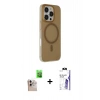MARSİLYAN™- iPhone 16 Pro Max Kılıf Çekirdek Modern Prime - Siyah Bilvis 3X AR HD Cam Ekran Koruyucu + Raze Metal Kamera Lens - NLGY