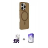 MARSİLYAN™- iPhone 16 Pro Max Kılıf Çekirdek Modern Prime - Siyah Bilvis 5in1 3D Magic Cam Ekran Koruyucu + Bilvis Titan Kamera Lens - GS