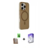 MARSİLYAN™- iPhone 16 Pro Max Kılıf Çekirdek Modern Prime - Siyah Bilvis 5in1 3D Magic Cam Ekran Koruyucu + Raze Metal Kamera Lens - CLTM