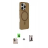 MARSİLYAN™- iPhone 16 Pro Max Kılıf Çekirdek Modern Prime - Siyah Bilvis Hayalet Cam Ekran Koruyucu + Raze Metal Kamera Lens - NLGY