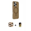 MARSİLYAN™- iPhone 16 Pro Max Kılıf Çekirdek Modern Prime - Siyah Buffer Cam Ekran Koruyucu + Pers Alüminyum Kamera Lens - CLTM
