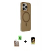 MARSİLYAN™- iPhone 16 Pro Max Kılıf Çekirdek Modern Prime - Siyah Buffer Cam Ekran Koruyucu + Raze Metal Kamera Lens - CLTM