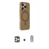 MARSİLYAN™- iPhone 16 Pro Max Kılıf Çekirdek Modern Prime - Siyah Joko Magic 5D Cam + PVD Metal Kamera Lens - GD