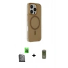 MARSİLYAN™- iPhone 16 Pro Max Kılıf Çekirdek Modern Prime - Siyah Joko Magic 5D Hayalet Cam + Raze Metal Kamera Lens - SH