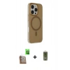 MARSİLYAN™- iPhone 16 Pro Max Kılıf Çekirdek Modern Prime - Siyah Joko Magic 5D Hayalet Cam + Raze Metal Kamera Lens - CLTM