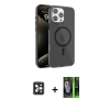 MARSİLYAN™- iPhone 16 Pro Max Kılıf Doruk Doku Özel Seri - Şeffaf 360 Full Body Arka Koruyucu + PVD Metal Kamera Lens - SH