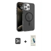 MARSİLYAN™- iPhone 16 Pro Max Kılıf Doruk Doku Özel Seri - Şeffaf Pasifik Cam Ekran Koruyucu + PVD Metal Kamera Lens - SH