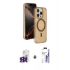 MARSİLYAN™- iPhone 16 Pro Max Kılıf Doruk Doku Özel Seri - Siyah Bilvis 3X AR HD Cam Ekran Koruyucu + Bilvis Titan Kamera Lens - SH