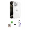 MARSİLYAN™- iPhone 16 Pro Max Kılıf Doruk Doku Özel Seri - Siyah Bilvis 3X AR HD Cam Ekran Koruyucu + Raze Metal Kamera Lens - NLGY