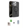 MARSİLYAN™- iPhone 16 Pro Max Kılıf Doruk Doku Özel Seri - Siyah Joko Magic 5D Cam + Raze Metal Kamera Lens - NLGY