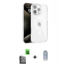 MARSİLYAN™- iPhone 16 Pro Max Kılıf Doruk Doku Özel Seri - Siyah Joko Magic 5D Cam + Raze Metal Kamera Lens - SH
