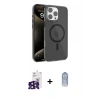 MARSİLYAN™- iPhone 16 Pro Max Kılıf Doruk Doku Özel Seri - Siyah Joko Magic 5D Cam + Bilvis Titan Kamera Lens - SH