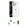 MARSİLYAN™- iPhone 16 Pro Max Kılıf Doruk Doku Özel Seri - Siyah Joko Magic 5D Hayalet Cam + Raze Metal Kamera Lens - BZ