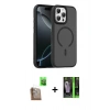 MARSİLYAN™- iPhone 16 Pro Max Kılıf Doruk Form Serisi - Şeffaf 360 Full Body Arka Koruyucu + Raze Metal Kamera Lens - CLTM