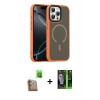 MARSİLYAN™- iPhone 16 Pro Max Kılıf Doruk Form Serisi - Şeffaf 360 Full Body Arka Koruyucu + Raze Metal Kamera Lens - CLTM
