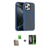 MARSİLYAN™- iPhone 16 Pro Max Kılıf Doruk Form Serisi - Şeffaf 360 Full Body Arka Koruyucu + Raze Metal Kamera Lens - CLTM