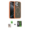 MARSİLYAN™- iPhone 16 Pro Max Kılıf Doruk Form Serisi - Şeffaf 360 Full Body Arka Koruyucu + Raze Metal Kamera Lens - NLGY