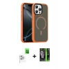 MARSİLYAN™- iPhone 16 Pro Max Kılıf Doruk Form Serisi - Şeffaf 360 Full Body Arka Koruyucu + Raze Metal Kamera Lens - BZ