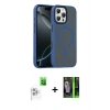 MARSİLYAN™- iPhone 16 Pro Max Kılıf Doruk Form Serisi - Şeffaf 360 Full Body Arka Koruyucu + Raze Metal Kamera Lens - BZ