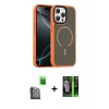 MARSİLYAN™- iPhone 16 Pro Max Kılıf Doruk Form Serisi - Şeffaf 360 Full Body Arka Koruyucu + Raze Metal Kamera Lens - SH