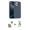MARSİLYAN™- iPhone 16 Pro Max Kılıf Doruk Form Serisi - Şeffaf Pasifik Cam Ekran Koruyucu + Raze Metal Kamera Lens - CLTM