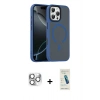 MARSİLYAN™- iPhone 16 Pro Max Kılıf Doruk Form Serisi - Şeffaf Pasifik Cam Ekran Koruyucu + Pers Alüminyum Kamera Lens - GS