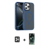 MARSİLYAN™- iPhone 16 Pro Max Kılıf Doruk Form Serisi - Siyah 360 Mat Full Body Arka Koruyucu + PVD Metal Kamera Lens - SH