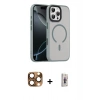 MARSİLYAN™- iPhone 16 Pro Max Kılıf Doruk Form Serisi - Siyah Bilvis 3D Cam Ekran Koruyucu + Pers Alüminyum Kamera Lens - CLTM