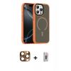 MARSİLYAN™- iPhone 16 Pro Max Kılıf Doruk Form Serisi - Siyah Bilvis 3D Cam Ekran Koruyucu + Pers Alüminyum Kamera Lens - CLTM