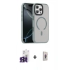 MARSİLYAN™- iPhone 16 Pro Max Kılıf Doruk Form Serisi - Siyah Bilvis 3D Cam Ekran Koruyucu + Bilvis Titan Kamera Lens - SH