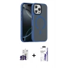 MARSİLYAN™- iPhone 16 Pro Max Kılıf Doruk Form Serisi - Siyah Bilvis 3X AR HD Cam Ekran Koruyucu + Bilvis Titan Kamera Lens - TMGI