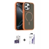 MARSİLYAN™- iPhone 16 Pro Max Kılıf Doruk Form Serisi - Siyah Bilvis 3X AR HD Cam Ekran Koruyucu + Bilvis Titan Kamera Lens - TMGI