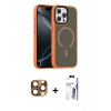 MARSİLYAN™- iPhone 16 Pro Max Kılıf Doruk Form Serisi - Siyah Bilvis 3X AR HD Cam Ekran Koruyucu + Pers Alüminyum Kamera Lens - CLTM