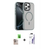 MARSİLYAN™- iPhone 16 Pro Max Kılıf Doruk Form Serisi - Siyah Bilvis 3X AR HD Cam Ekran Koruyucu + Raze Metal Kamera Lens - NLGY