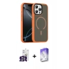 MARSİLYAN™- iPhone 16 Pro Max Kılıf Doruk Form Serisi - Siyah Bilvis 5in1 3D Magic Cam Ekran Koruyucu + Bilvis Titan Kamera Lens - GS