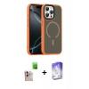 MARSİLYAN™- iPhone 16 Pro Max Kılıf Doruk Form Serisi - Siyah Bilvis 5in1 3D Magic Cam Ekran Koruyucu + Raze Metal Kamera Lens - NLGY