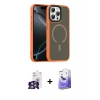 MARSİLYAN™- iPhone 16 Pro Max Kılıf Doruk Form Serisi - Siyah Bilvis 5in1 5D Magic Hayalet Cam Ekran Koruyucu + Bilvis Titan Kamera Lens - GS