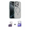 MARSİLYAN™- iPhone 16 Pro Max Kılıf Doruk Form Serisi - Siyah Bilvis 5in1 5D Magic Hayalet Cam Ekran Koruyucu + Bilvis Titan Kamera Lens - GS