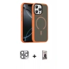 MARSİLYAN™- iPhone 16 Pro Max Kılıf Doruk Form Serisi - Siyah Bilvis Hayalet Cam Ekran Koruyucu + Pers Alüminyum Kamera Lens - GI