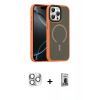 MARSİLYAN™- iPhone 16 Pro Max Kılıf Doruk Form Serisi - Siyah Bilvis Hayalet Cam Ekran Koruyucu + Pers Alüminyum Kamera Lens - GS