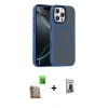 MARSİLYAN™- iPhone 16 Pro Max Kılıf Doruk Form Serisi - Siyah Bilvis Hayalet Cam Ekran Koruyucu + Raze Metal Kamera Lens - CLTM