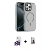 MARSİLYAN™- iPhone 16 Pro Max Kılıf Doruk Form Serisi - Siyah Bilvis Hayalet Cam Ekran Koruyucu + Bilvis Titan Kamera Lens - SH