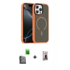 MARSİLYAN™- iPhone 16 Pro Max Kılıf Doruk Form Serisi - Siyah Bilvis Hayalet Cam Ekran Koruyucu + Raze Metal Kamera Lens - SH